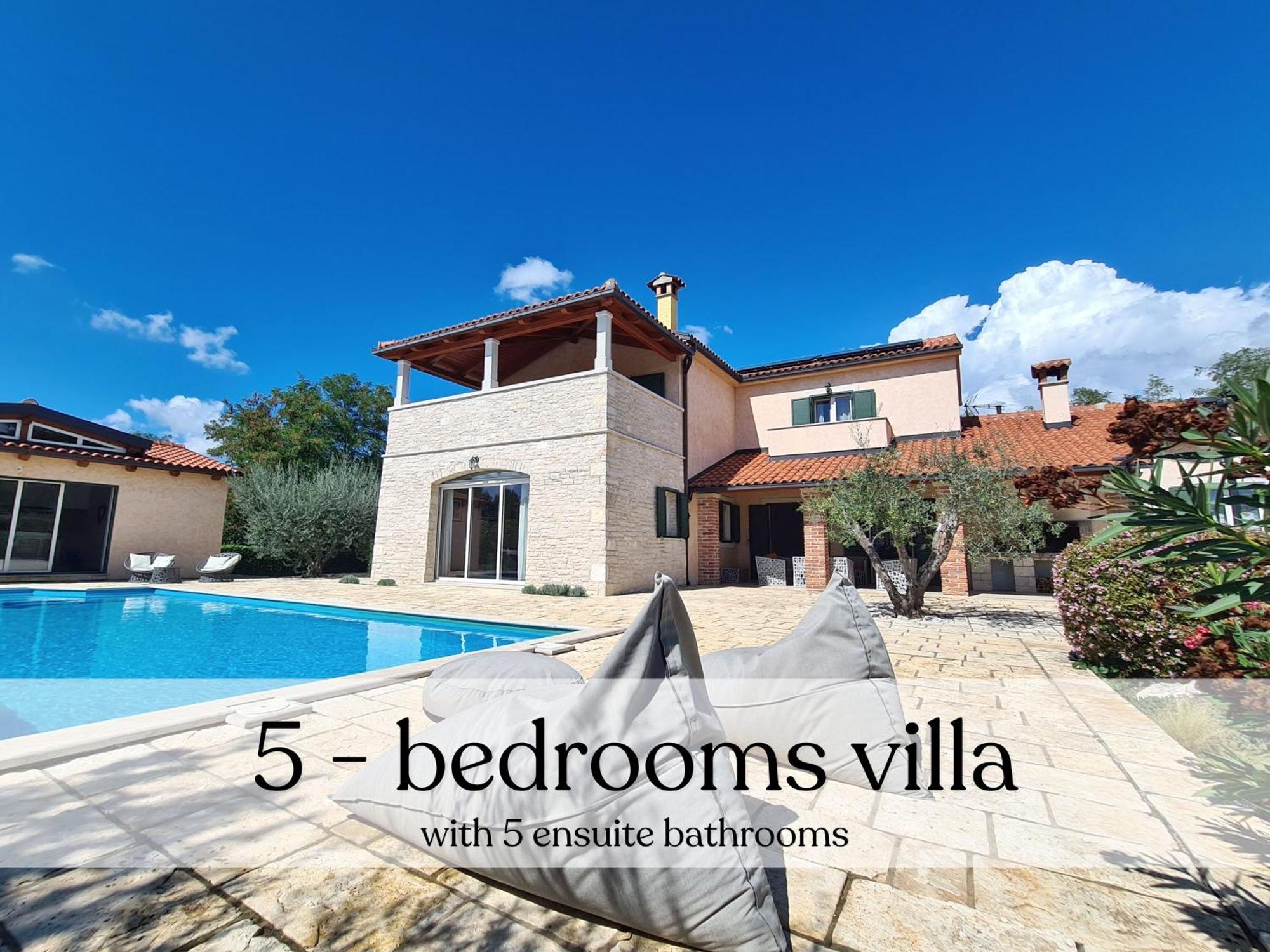 Villa Spacious Villa With Pool, Indoor Jacuzzi And Sauna Near Porec Visnjan